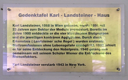 Karl Landsteiner Plaque